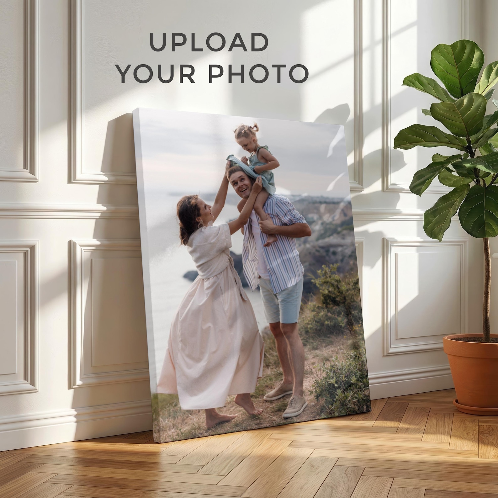 Home Textiles - Personalized Photo Canvas, Custom Family Wall