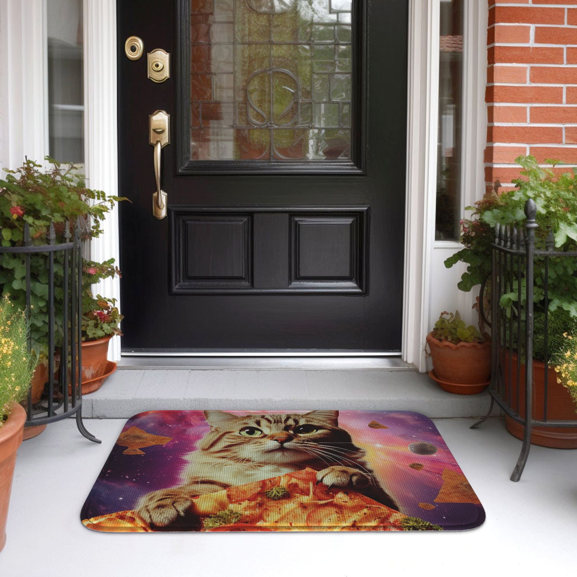 Meme Cat Galaxy Space Pizza Ju - Galaxy Home Textiles ulasan dan harga