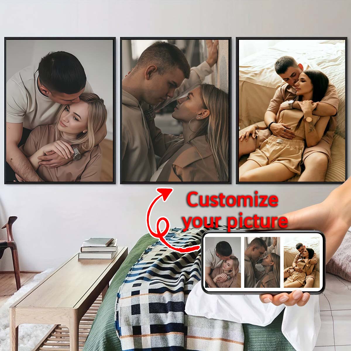 Triptych - 2D custom photo woo - Home Textiles ulasan dan harga