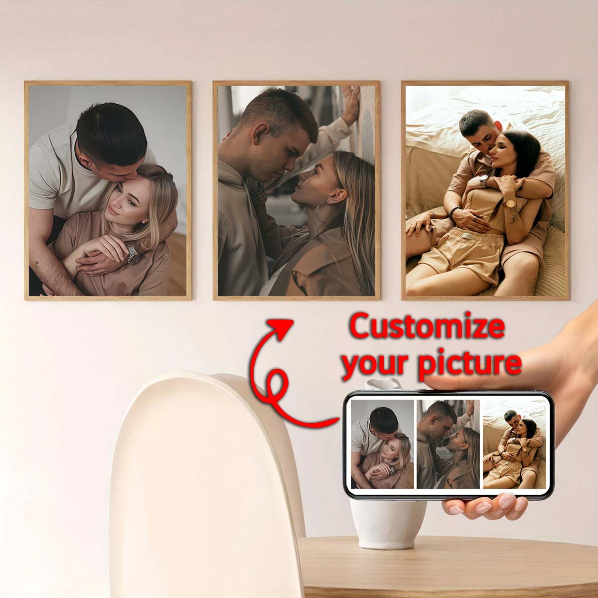 Triptych - 2D custom photo woo - Home Textiles ulasan dan harga