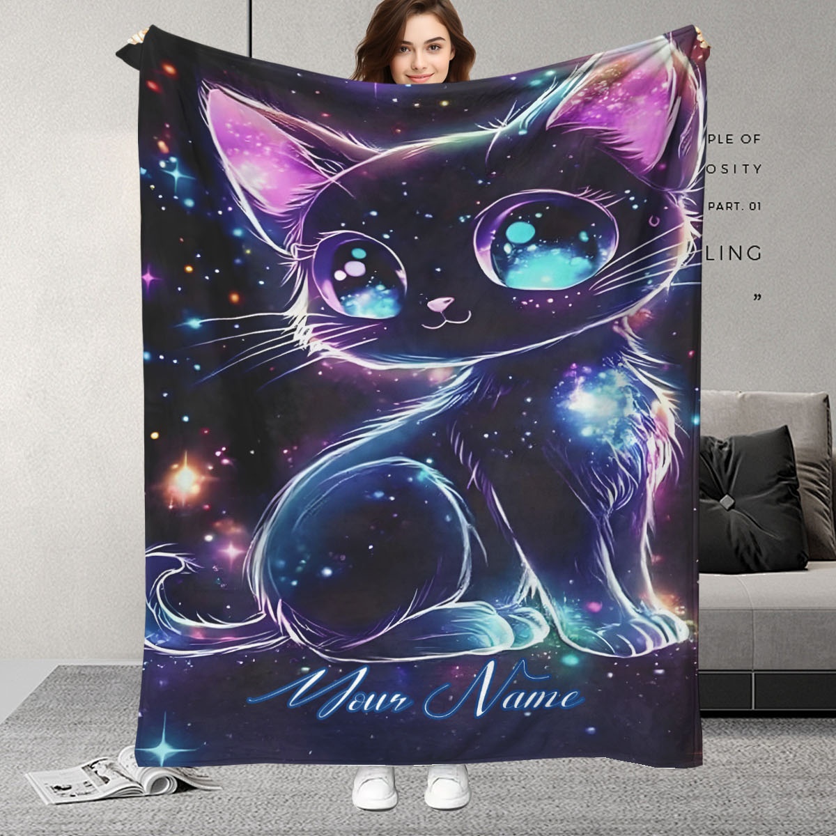 Customizable Name Galaxy Cat P - Galaxy Home Textiles ulasan dan harga