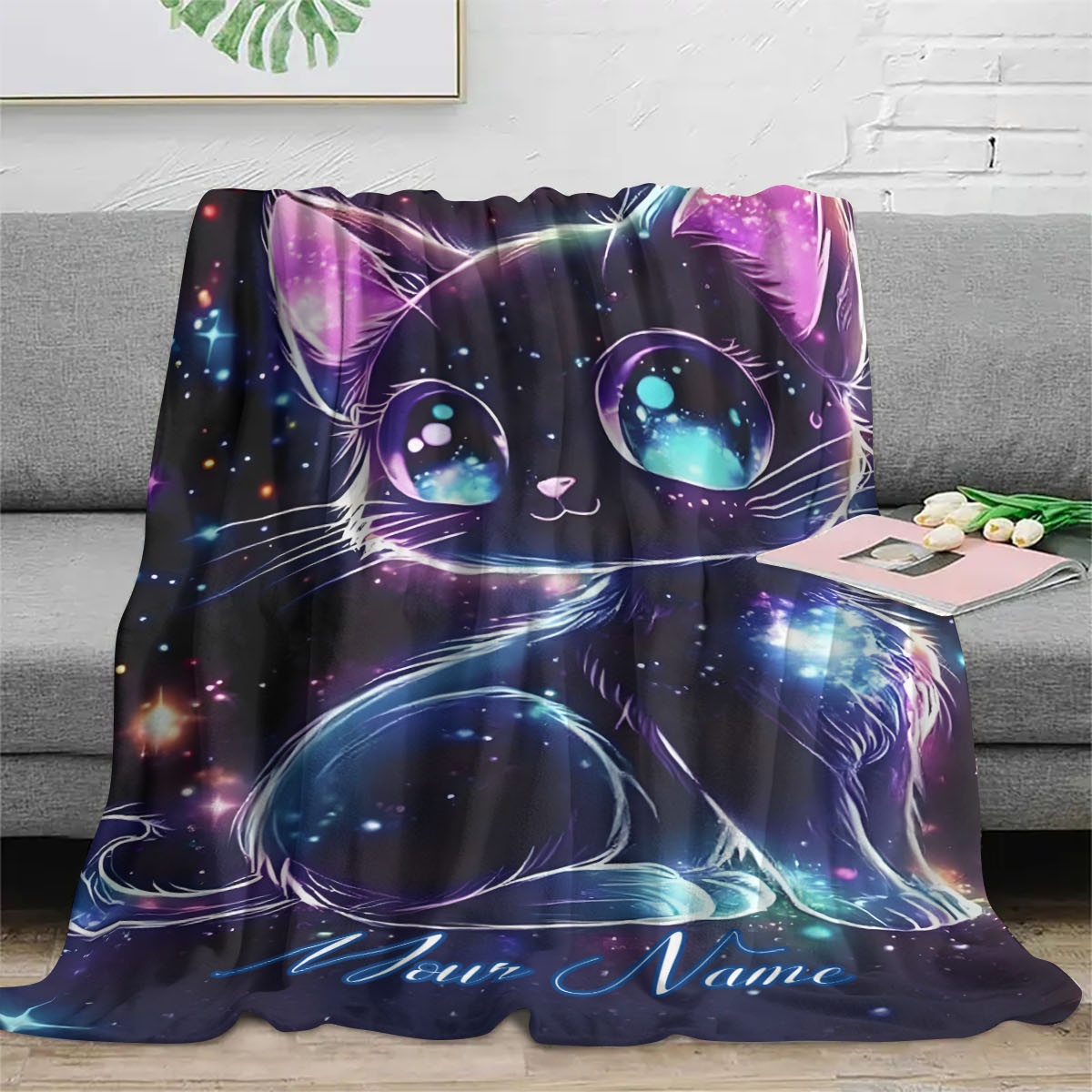 Customizable Name Galaxy Cat P - Galaxy Home Textiles ulasan dan harga