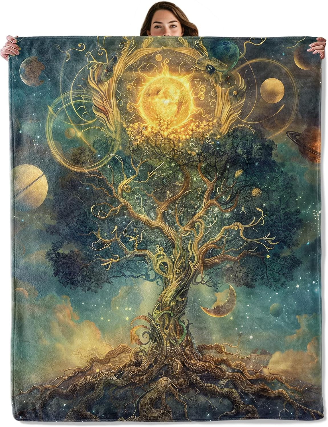 Cosmic tree blanket galaxy cel - Galaxy Home Textiles ulasan dan harga
