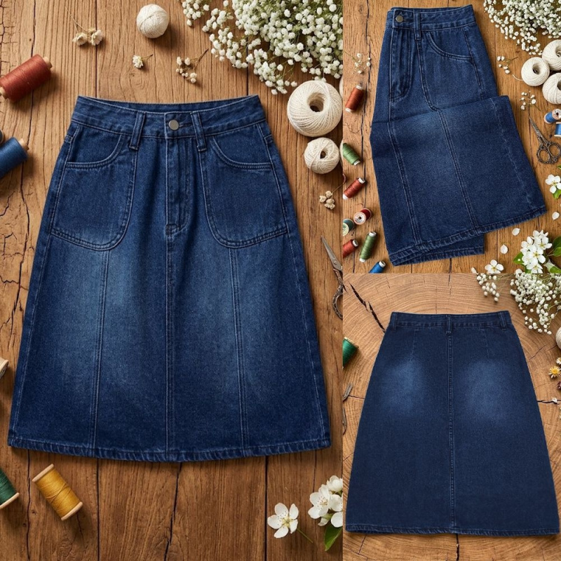 Women's High-Waisted Mid-Lengt - Quilt Cotton Summer ulasan dan harga