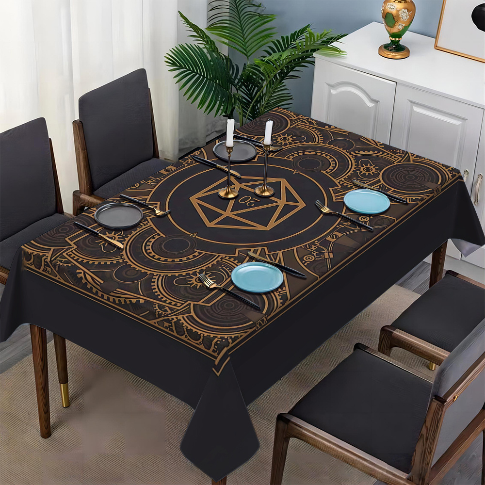 Steampunk Black Golden Gear Pa - Home Textiles ulasan dan harga