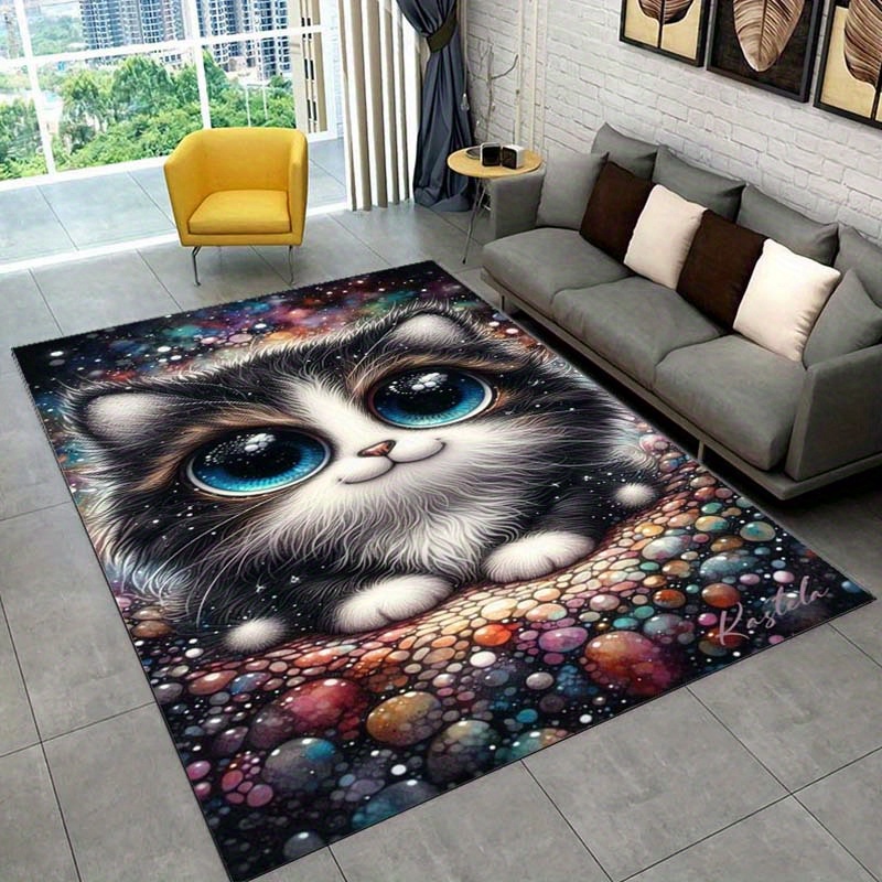 Galaxy Cat Rug for Cozy Bedroo - Galaxy Home Textiles ulasan dan harga
