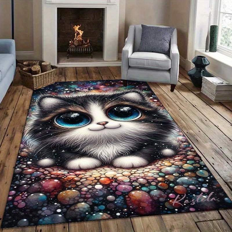 Galaxy Cat Rug for Cozy Bedroo - Galaxy Home Textiles ulasan dan harga
