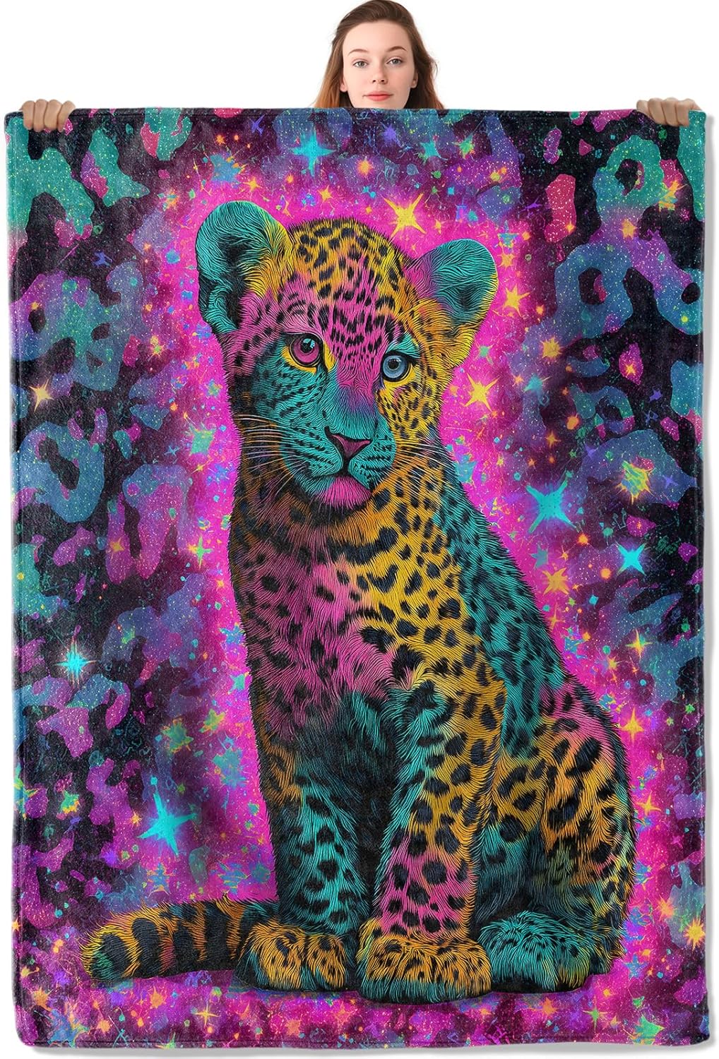 Galaxy leopard blanket colorfu - Galaxy Home Textiles ulasan dan harga