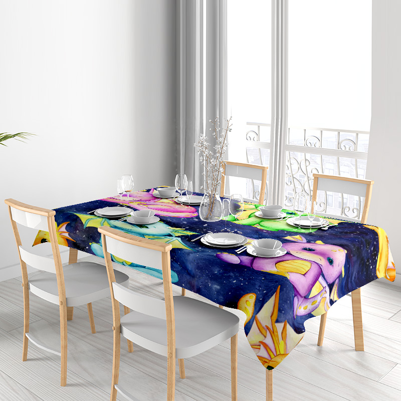 Vibrant Galaxy Unicorn Tablecl - Galaxy Home Textiles ulasan dan harga