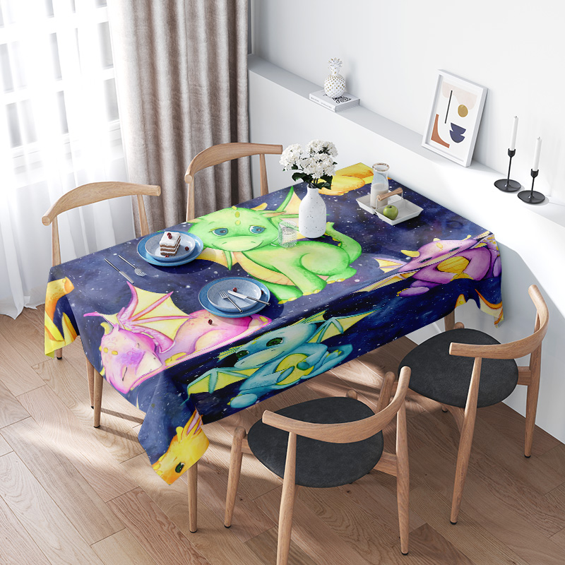 Vibrant Galaxy Unicorn Tablecl - Galaxy Home Textiles ulasan dan harga