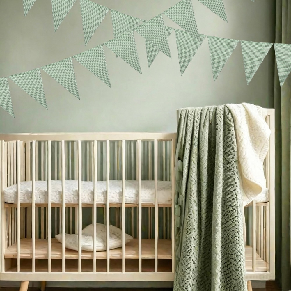 Sage Green White Fine Plaid Fa - Home Textiles Plaid ulasan dan harga