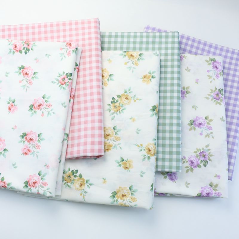 235x50cm Pastoral Pink Purple  - Home Textiles Plaid ulasan dan harga