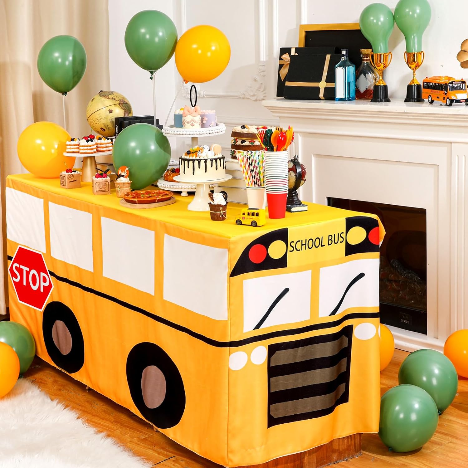 Cartoon School Bus Tablecloth  - Home Textiles News ulasan dan harga