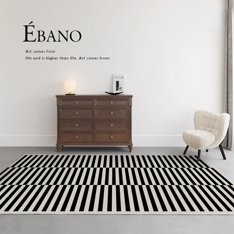 Classic Retro Black White Stri - Home Textiles Plaid ulasan dan harga