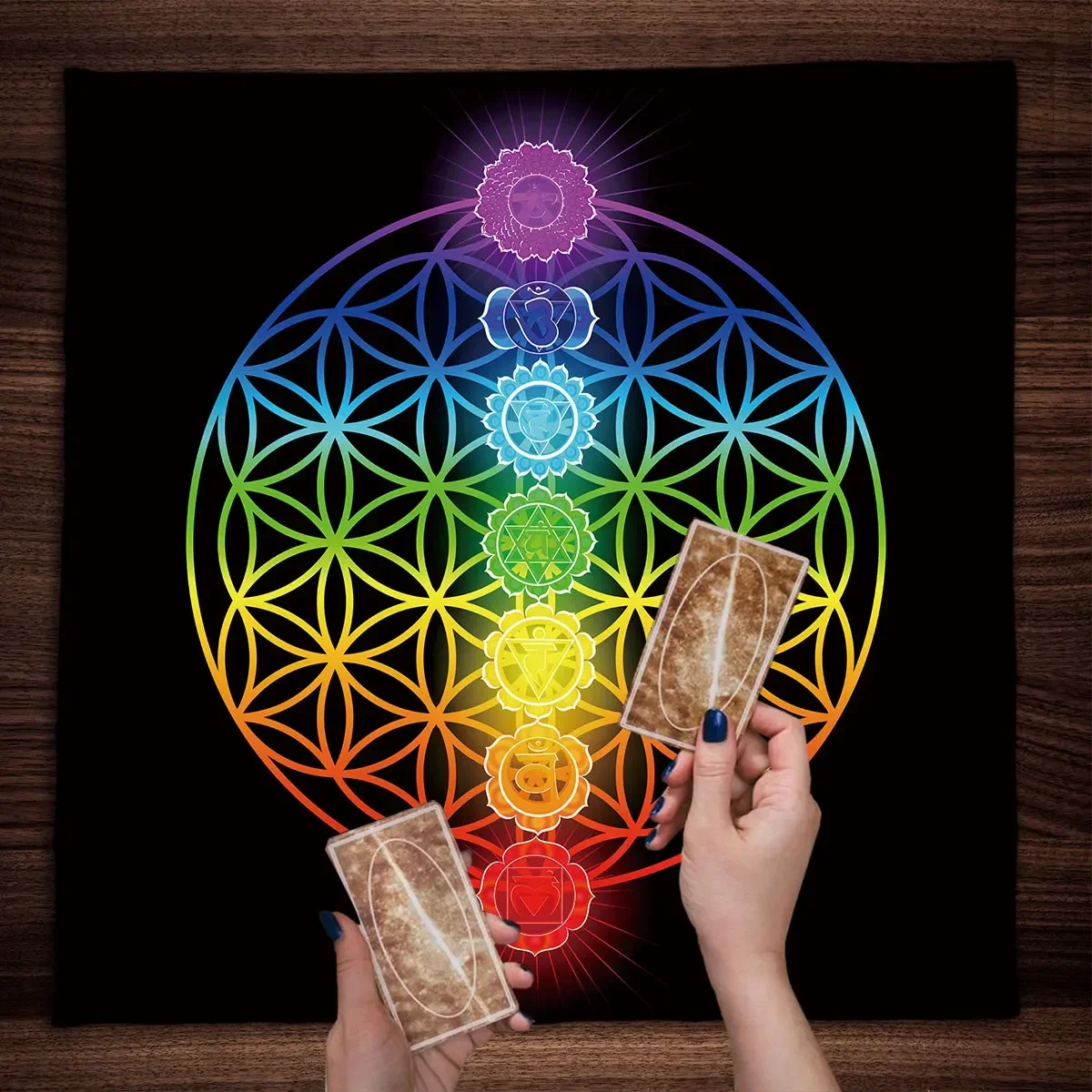 Mandala Flower Of Life Tarot T - Galaxy Home Textiles ulasan dan harga