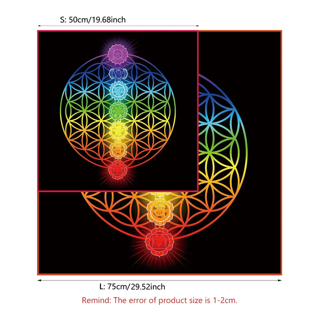 Mandala Flower Of Life Tarot T - Galaxy Home Textiles ulasan dan harga