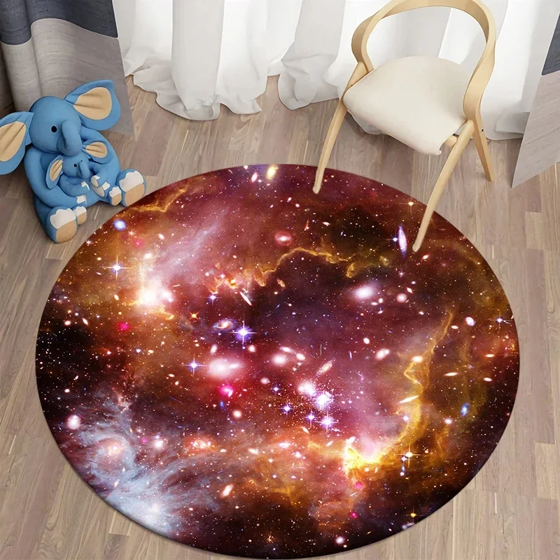 Galaxy Round Rug Universe Spac - Galaxy Home Textiles ulasan dan harga