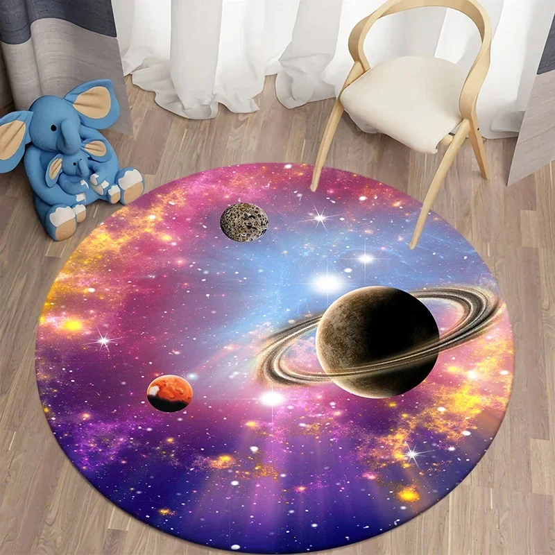Galaxy Round Rug Universe Spac - Galaxy Home Textiles ulasan dan harga