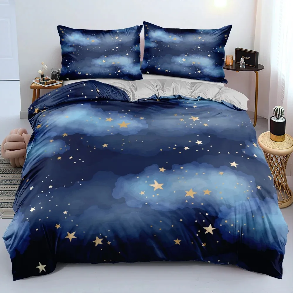 Luxury Galaxy Dark Blue Comfor - Galaxy Home Textiles ulasan dan harga